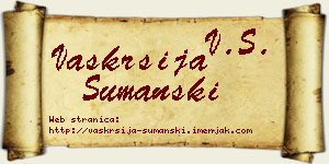 Vaskrsija Šumanski vizit kartica